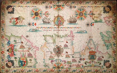 Karte des nordöstlichen Atlantiks, von Irland bis Kap Verde, c.1600