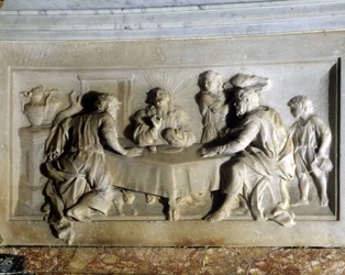 Christus und die Pilger von Emmaus. Altarbild der Kirche von Trets