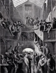 Konstantinopel: Die Börse im Vorort Galata im Jahr 1878