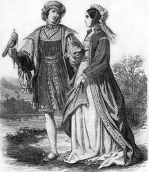 Kostüme aus dem späten 15. Jahrhundert.