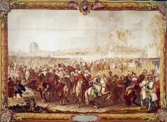 Auszug des türkischen Botschafters Mehmet Effendi aus dem Tuileriengarten nach der Audienz bei König Ludwig XV. am 21.03.1721
