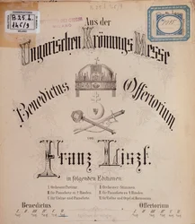 Frontispiz der Partitur der Ungarischen Krönungsmesse von Liszt (19. Jahrhundert)