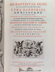 Frontispiz von The Lyra Barberina (Gravur)
