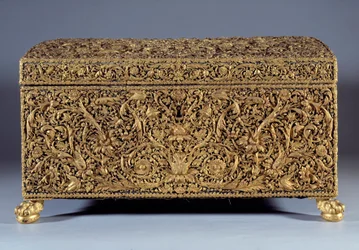 Goldene Schatulle bekannt als Anne von Österreich (1601-1666), geschenkt von Kardinal Jules Mazarin (Giulio Raimondo Mazzarino oder Mazarino) (1602-1661)