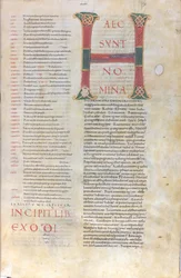 Haec sunt nomina: Initiale des Buches Exodus, XI Jahrhundert