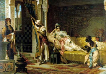 Harem. Chromolithografie aus dem 19. Jahrhundert