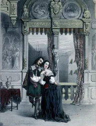 Illustration für den zweiten Akt der Oper „Alessandro Stradella“ von Friedrich von Flotow (1812-1883) deutscher Komponist