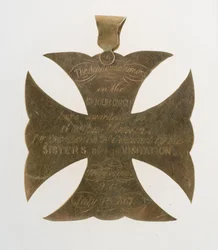 Malteserkreuz-Anhänger, verliehen an Bertha Palmer