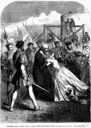 Margaret Roper verabschiedet sich von ihrem Vater Thomas More (1478 - 1535), nahe dem Wharf Tower
