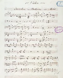 Eröffnungsseite der Oper Stratonice von Mehul (1792)