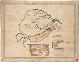 Plan der Schlacht von Navarino, 21. Oktober 1827
