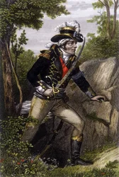 Ganzfiguriges Porträt des Chouan-Anführers François Athanase (François-Athanase) de Charette de la Contrie (1763-1796).