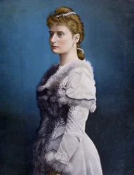 Porträt von Alexandra Fjodorowna (Alix von Hessen und bei Rhein, Alexandra Feodorovna Romanova, Alexandra Fiodorovna Romanova, Victoria Alix Helene Louise Beatrice von Hessen und bei Rhein, Alix de Hesse-Darmstadt (Alix von Hessen Darmstadt) (1872-1918), K