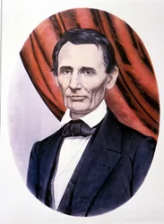 Porträt des amerikanischen Präsidenten Abraham Lincoln (1809 - 1865).