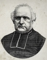 Porträt von Bischof Peyramale, Priester von Lourdes (1811 - 1877) - in „Les Contemporains“, n.d. Ende 19. Jahrhundert