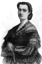 Porträt von Carlotta Patti, lyrische Sängerin und Schwester von Adelina Patti.