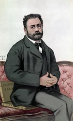 Porträt von Emile Zola (1840-1902) - in „Vanity Fair“ vom 24.01.1880
