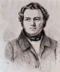 Porträt von Franz Schubert (Gravur)