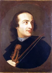 Porträt von Giuseppe Tartini (1692 - 1770), italienischer Geiger und Komponist. Museo del Castello. Mailand