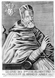 Porträt von Leo XI. (Alexander von Medici) (1535 - 1605)