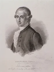 Porträt von Leonardo Vinci (Stich)