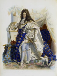 Porträt von Ludwig XIV. (1638-1715) - in „Le Plutarque français“ von Mennechet
