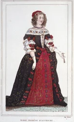 Porträt von Maria Theresia von Österreich (1638 - 1683), Königin von Frankreich
