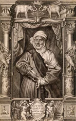 Porträt von Muley Hazen (maurischer König), König von Tunis, seines Königreichs beraubt und von Kaiser Karl V. wieder eingesetzt, Tunesien 1535.