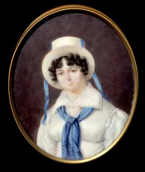 Porträt der englischen Abenteurerin Sophie Dawes, Baronin von Feucheres (1790-1840), im Jagdkostüm