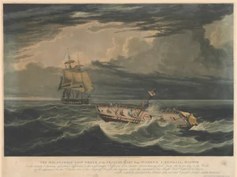Das melancholische Schiffswrack der Frances Mary von St. Johns... das Erscheinungsbild am 7. März 1826 von Seiner Majestät Fregatte die Blonde...