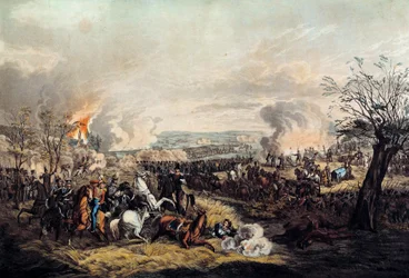 Der Tod von Herzog Friedrich Wilhelm von Braunschweig (1771-1815) in der Schlacht von Quatre Bras am 16.06.1815