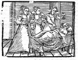 Der Tod der Hexe aus Francesco Guaccio „Compendium Maleficarum“ Mailand 1608