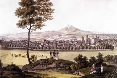 Die Stadt Toeplitz (Toplitz) in Böhmen Ende des 18. Jahrhunderts