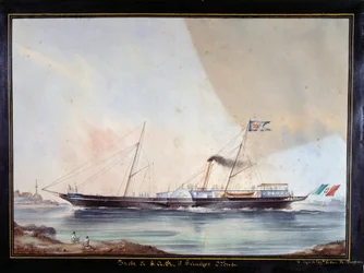 Die Yacht von Prinz Oddone, Herzog von Montferrat
