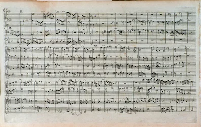 Titelseite der Partitur von Die Kunst der Fuge, die letzte und unvollständige Fuge, von Johann Sebastian Bach