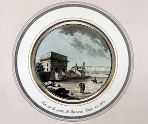 Ansicht des St. Bernard Tores, erbaut 1670 - Gravur