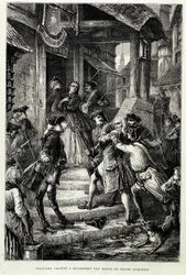 Voltaire in Frankfurt auf Befehl des großen Friedrich II. verhaftet - in „Geschichte Frankreichs von den frühesten Zeiten bis 1789“ von M. Guizot.