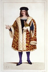 Porträt von Guillaume de Montmorency (ca. 1453 - 1531) Gravur von 1830.