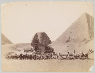 42. Highlanders vor der Sphinx in Gizeh, Ägypten