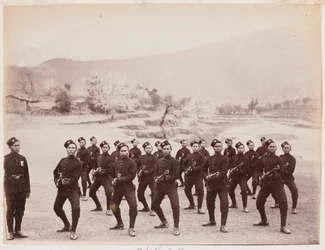 Ein Detachement des 4. Gurkha (Gewehr) Regiments