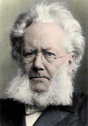 HENRIK IBSEN (1828-1906) Norwegischer Dichter und Dramatiker - Porträt von Henrik (Henri) Johan Ibsen (1828-1906), norwegischer Dramatiker