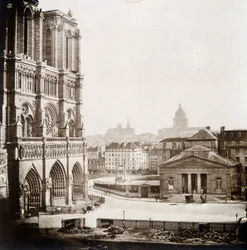 Notre Dame de Paris und der Platz, Ende des 19. Jahrhunderts