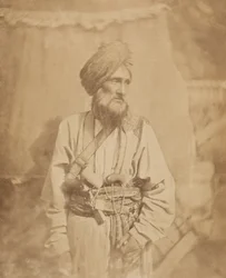 Pathan-Offizier der Punjab Irregular Cavalry, um 1860