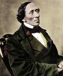 Porträt des dänischen Schriftstellers und Dichters Hans Christian Andersen (1805-1875). Fotografie aus den 1860er Jahren