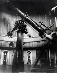 Das Schmidt-Teleskop von Giovanni Virginio Schiaparelli (1835-1910) Astrophysiker in Brera (Mailand)