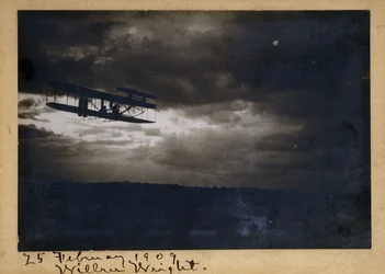 Wilbur Wright im Flug, mit Autogramm 