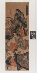 Drei Schönheiten unseres Heimatlandes: Kaiserin Kōmyō, Prinzessin Sotōri, Michitsunas Mutter, ca. 1840