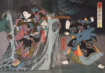 Schauspieler in den Rollen von Ettyujiro und Kagekiyo in 