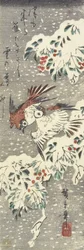 (Himmelsbambus und Spatzen im Schnee), 1830-1858