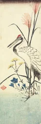 (Pampasgras, Patrinia, Chinesische Glockenblume und ein Kranich), 1830-1858